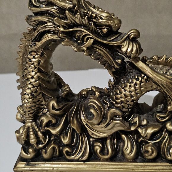 Money Manifest Chinese Dragon with Ball Feng Shui Home Decor Heavy - Picture 4 of 12
